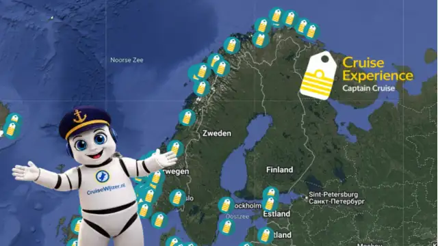 DIGITALE KAART CRUISEHAVENS VAN NOORWEGEN
